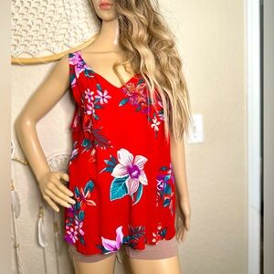 Old Navy Hawaiian Floral Tank XL